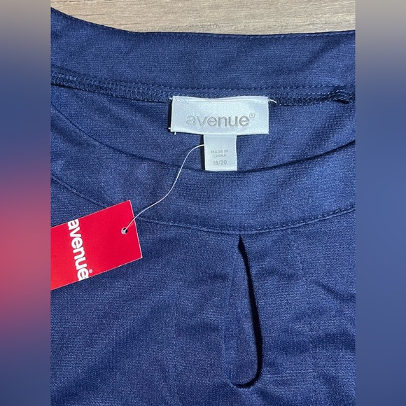 NWT Avenue Navy Shift Dress Red White Sailor Striped Plus Size 18/20 - Picture 8 of 8